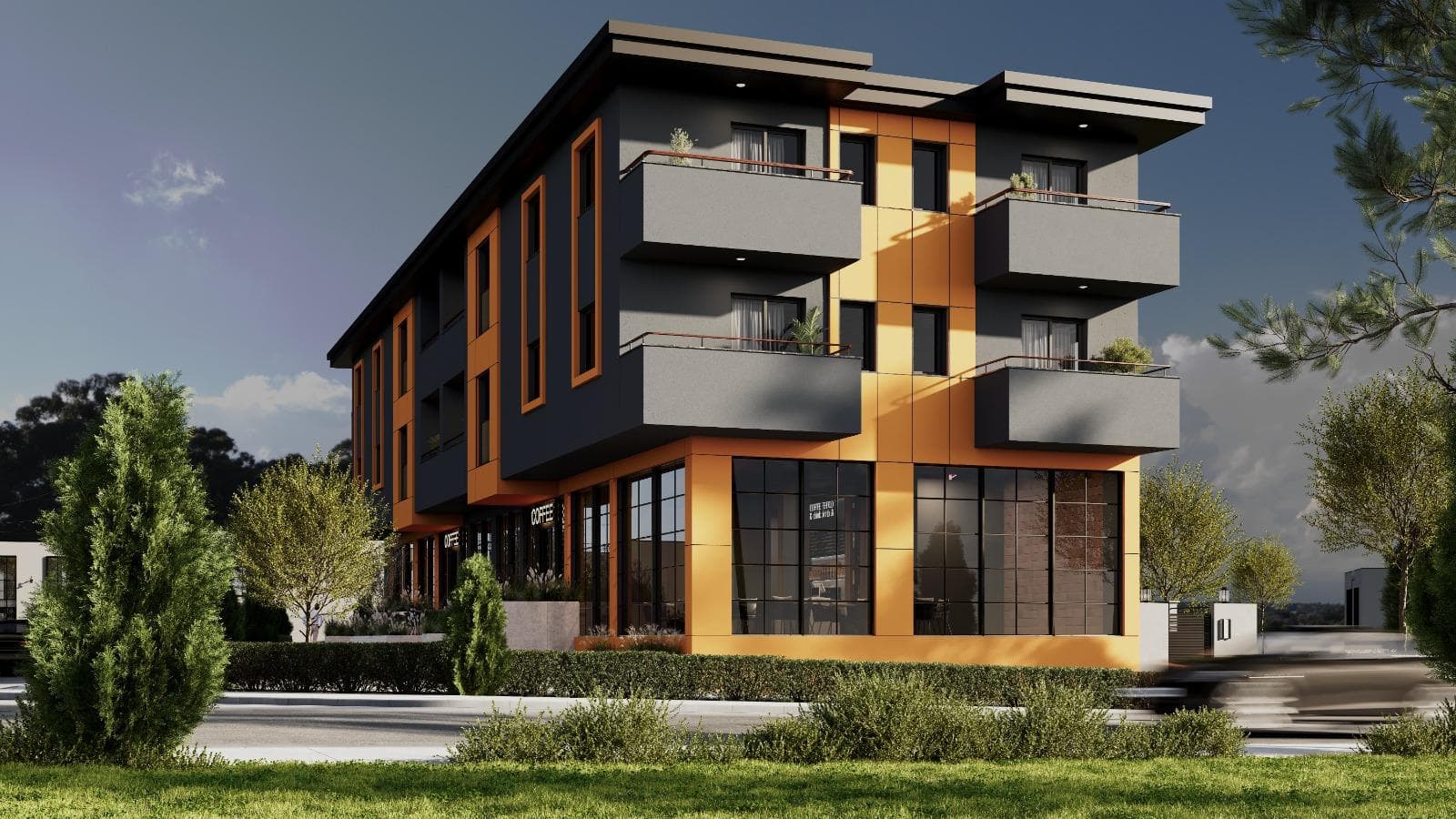İki katlı bir ofis-apartmanı — görsel 1